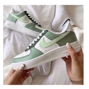 Sage Green Custom Nike Air Force 1’s